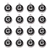 Platinum Plated Alloy Charms LS-ENAM-S118-02G-P-2