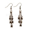 Dangling Tibetan Style Alloy Pendant Earrings EJEW-JE01224-1