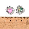 UV Plating Alloy Glass Pendants FIND-K032-43P-3