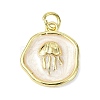 Ocean Theme Brass Enamel Pendants KK-H270-06G-08-1