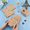 Kraft Paper Small House Gift Storage Boxes CON-WH0088-54-3