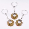 Natural Unakite Keychain KEYC-P041-D20-1