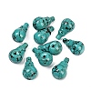 Dyed Synthetic Turquoise 3 Hole Guru Beads G-C198-01A-07-1