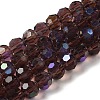 Electroplate Transparent Glass Beads Strands EGLA-A035-T6mm-L13-1