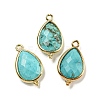 Dyed Synthetic Turquoise Faceted Pendants G-M431-15G-06-1