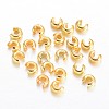 Brass Crimp Beads Covers KK-F371-75G-2
