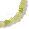 6mm Round Natural Lemon Jade Braided Bead Bracelets BJEW-C067-01A-02-3