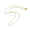0.9mm Adjustable Slider Brass Box Chain Necklaces for Men Women NJEW-G160-21G-1