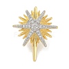 Brass Micro Pave Clear Cubic Zirconia Stud Earrings KK-B124-13PG-4