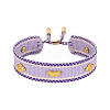 Adjustable Polyester & Alloy Slider Bracelets FS-WG54A06-02-1