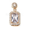 Brass Pave Cubic Zirconia Pendants KK-N290-34G-03-1