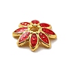 Multi-Petal Alloy Enamel Bead Caps FIND-G029-02G-05-3