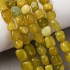 Natural Korea Olive Jade Nuggets Beads Strands G-T150-A02-04-1
