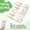 5 Bags 4 Styles Zinc Alloy Hair Bobby Clips PHAR-SP0001-08-2