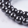 Magnetic Synthetic Hematite Beads Strands G-Q893-8mm-3