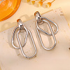 304 Stainless Steel Stud Dangle Earrings FS-WG489C3-03-2