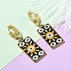 304 Stainless Steel Enamel Hoop Earrings for Women STAS-Z105-01G-02-2