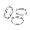 304 Stainless Steel Grooved Finger Ring Settings STAS-WH0039-01C-P-1