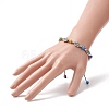 Colorful Lampwork Evil Eye & Glass & Alloy Braided Bead Bracelet for Women BJEW-JB09267-01-3