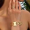 Coffee Bean Alloy Cuff Bangles & Rings Sets FS-WG0F6B5-01-3