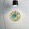MDF Printed Wall Clock HJEW-WH0058-033-6