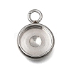 304 Stainless Steel Pendant Cabochon Settings STAS-F365-02C-P-1