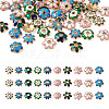 60Pcs 10 Style Alloy Enamel Bead Caps FIND-YS0001-16-3