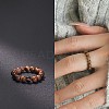 Natural Tiger Eye Stretchy Finger Rings FS-WG01730-12-1