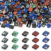 175Pcs 5 Colors 2-Hole Opaque Glass Seed Beads SEED-PJ0001-04A-1