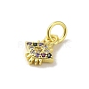 Brass Micro Pave Cubic Zirconia Charms KK-M283-19D-02-2