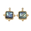 Natural Paua Shell Pendants SA-CBA11D7-26B-G-1