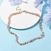 Natural Sunstone Chip Beaded Necklace NJEW-JN04616-05-2