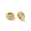 Brass Micro Pave Clear Cubic Zirconia European Beads KK-L239-012G-1