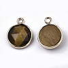 Natural Tiger Eye Charms G-N326-49D-2