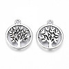 Tibetan Style Alloy Pendants X-TIBE-S323-022AS-RS-2
