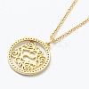 Brass Micro Pave Clear Cubic Zirconia Pendant Necklaces NJEW-E153-01S-3