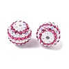 Striped Resin Rhinestone Beads OACR-A037-01C-2