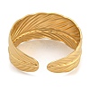 Real 18K Gold Plated 304 Stainless Steel Cuff Bangles BJEW-L695-001G-02-3