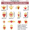 24Pcs 12 Styles Alloy Enamel Pendants ENAM-HS0001-05-2