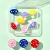 10Pcs 5 Colors Opaque Acrylic Beads MACR-FS0002-44-5