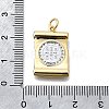 Brass Saint Benedict Medal Pendants KK-V010-01GP-02-3
