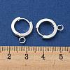 201 Stainless Steel Huggie Hoop Earrings Findings STAS-A167-01J-S-3