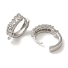 Rack Plating Brass Micro Pave Clear Cubic Zirconia Hoop Earrings Finding EJEW-B062-12P-2