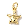 Rack Plating Brass Micro Pave Cubic Zirconia Pendants KK-U027-09-01G-1