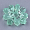 Transparent Spray Painted Glass Charms GLAA-S183-04B-1