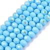 Electroplate Opaque Solid Color Glass Beads Strands LS-EGLA-A044-P4mm-L08-1