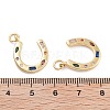 Horseshoe Rack Plating Brass Micro Pave Cubic Zirconia Pendants KK-G512-26G-3