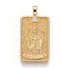 Brass Micro Pave Clear Cubic Zirconia Pendants ZIRC-Z004-01F-1