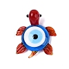 Handmade Lampwork Turtle with Evil Eye Figurine Display Decorations LAMP-N034-25C-1