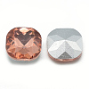 Pointed Back Glass Rhinestone Cabochons RGLA-T032-10x10mm-06-2